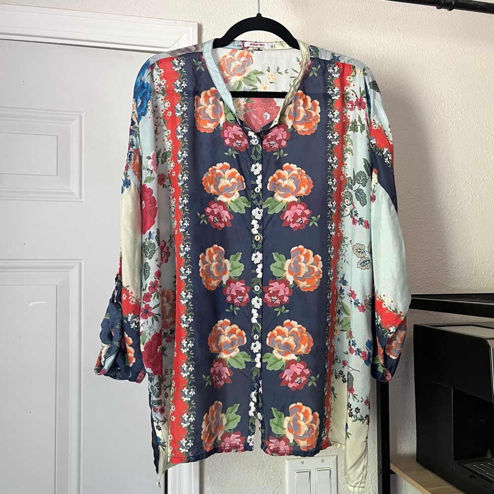 Johnny Was Floral Multicolor Blouse